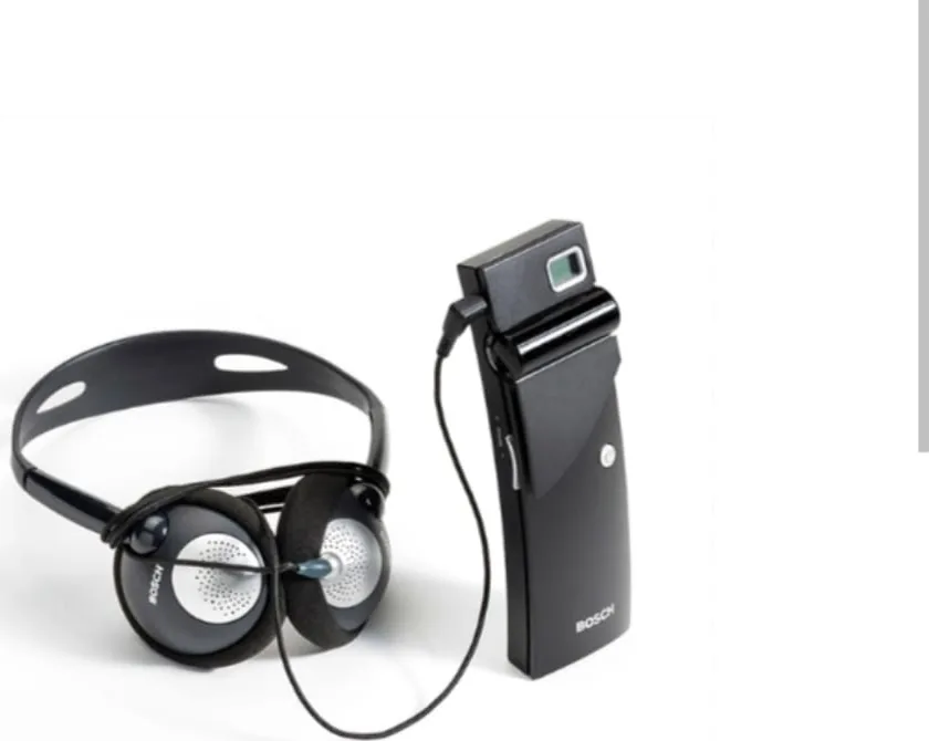 Récepteur de poche et casque d'écoute pour interprétation simultanée